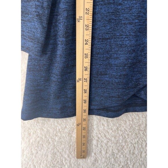 Ali Miles Tunic Top Size Small Artsy Cowl Neck Lagenlook Blue Accent Buttons - Picture 2 of 7